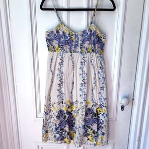 Vero Moda Women’s Petrea Strap New Knee Dress Lined Size Medium Floral Ruffle